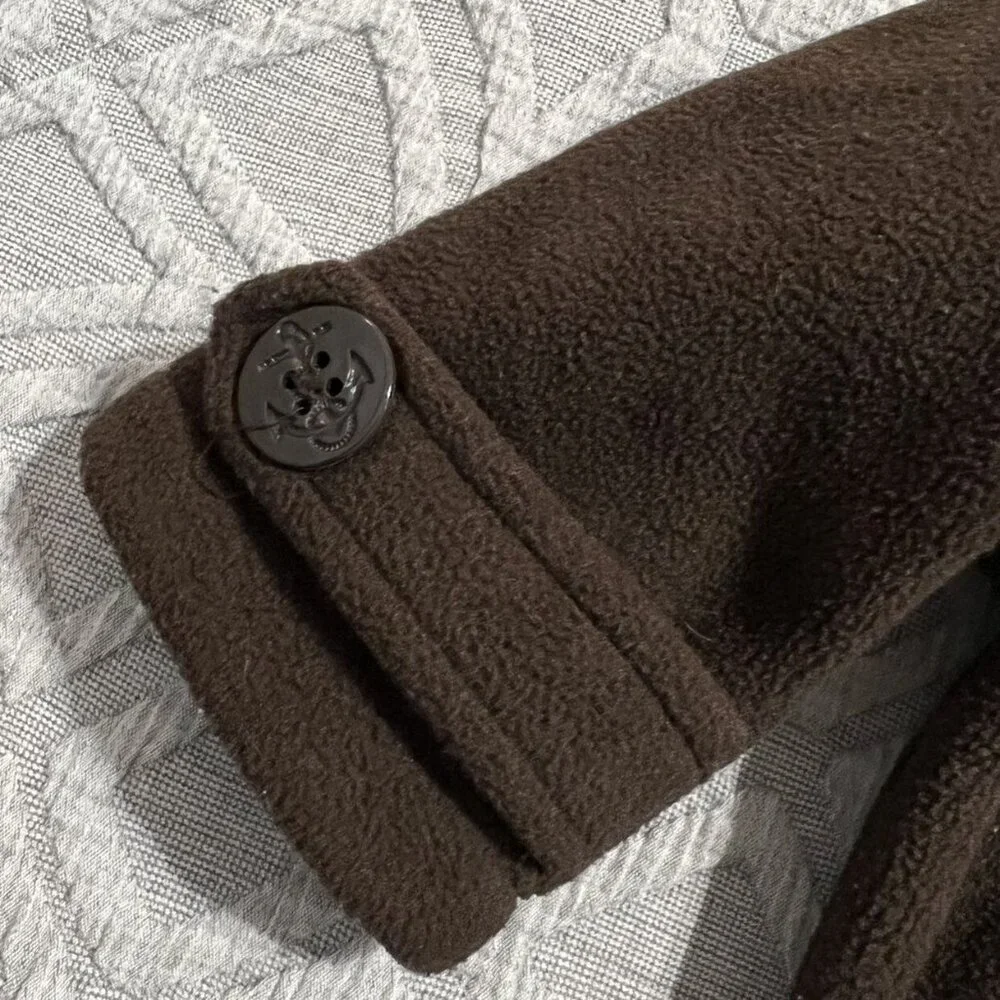 Starting Out 18m Brown Fleece Peacoat Coat